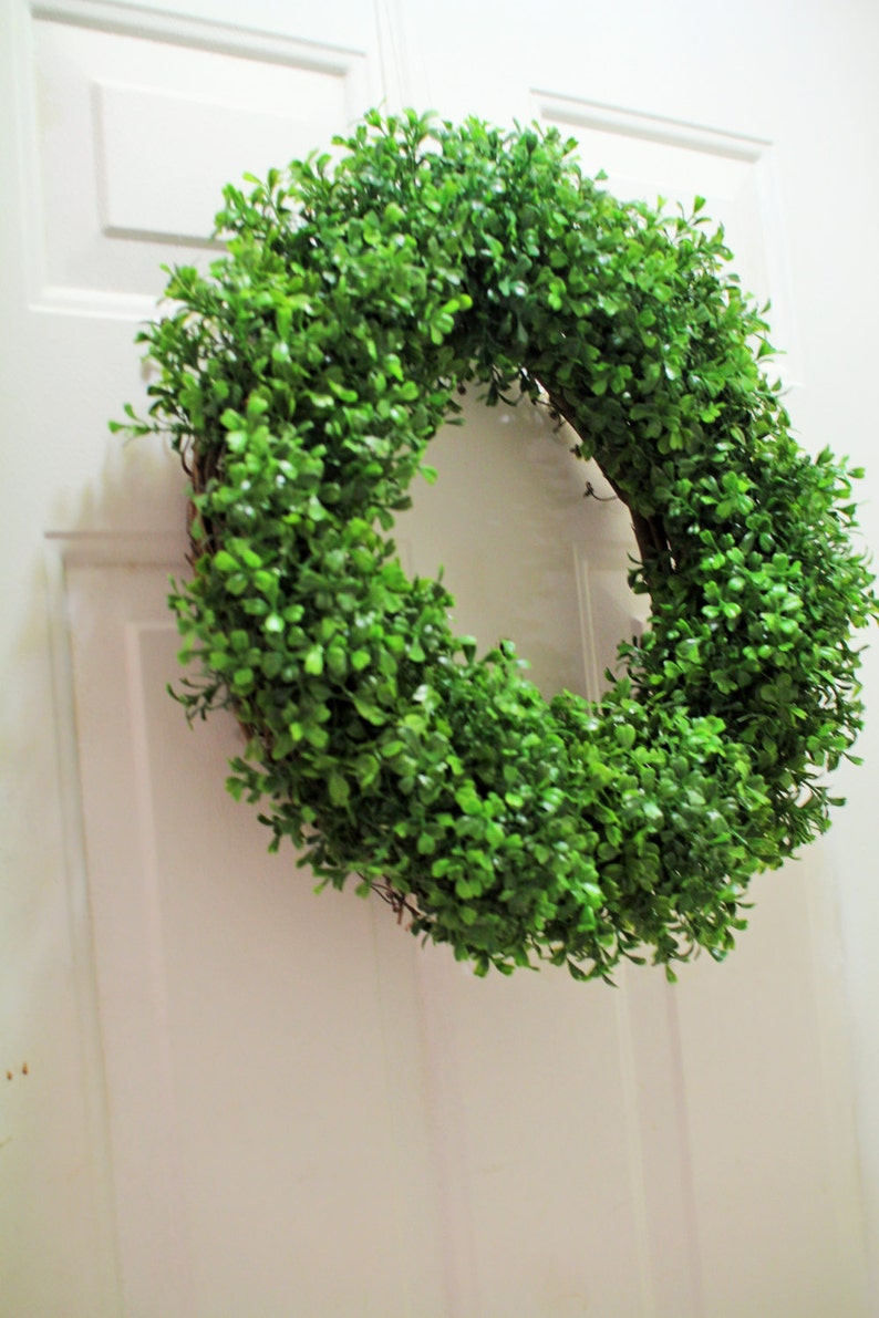 Faux boxwood wreath spring wreath artificial boxwood Etsy