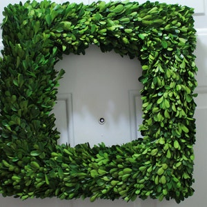 20 inch Boxwood Wreath , Preserved  Boxwood Wreath ,Square Wreath ,outdoor Wreath , Spring Wreath, Summer Wreath