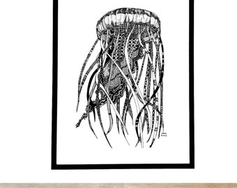 MEDUSE / JELLYFISH - animal sea wall art, animal sea art print, animal sea poster, jellyfish medusa poster decor, animal sea decor -