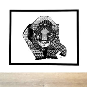 PANTHERE / PANTHER - animal panther wall art, animal panther art print, animal panther decor, animal panther wall decor, kid room animal -