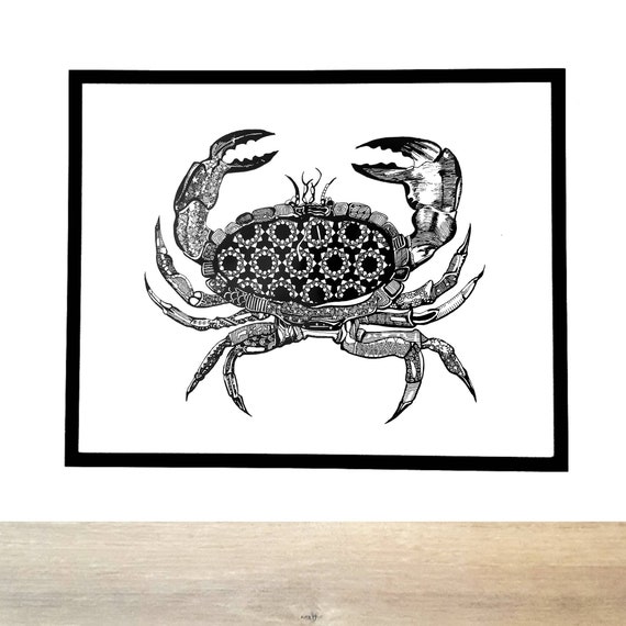 Crabe Crab Crab Cancer Poster Cancer Zodiac Sea Animal Etsy Crabe Crab Crab Cancer Poster Cancer Zodiac Sea Animal Etsy
