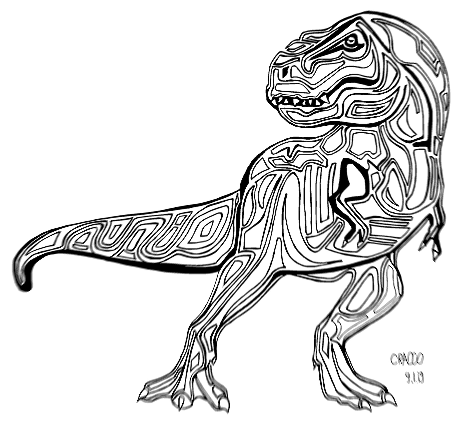 T REX DINOSAURE / dinosaurus kunstprint dinosaurus poster | Etsy