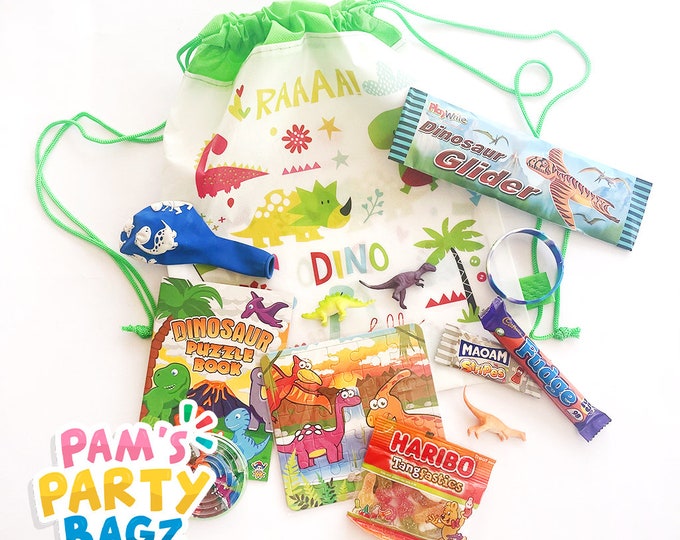 Deluxe Prefilled Dinosaur Drawstring Party Bag Etsy UK — free download