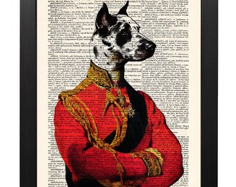 General Dalmatiner Art Print, Dictionary Art Print, Funny Animal Print, Animal art, Home Wall Decor, Deer & Dog, Gift Poster [ART 157]