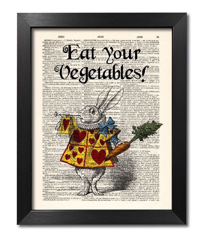 Alice in Wonderland Print, White Rabbit Print, Dictionary Art Print, Alice  Quote Poster, Kitchen Wall Decor, Gift Poster, Book Art [ART 224] - Etsy  Ireland