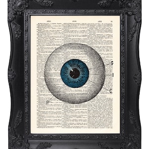 Impresión de ojos, Impresión de anatomía, Impresiones de arte de libros vintage, Arte de diccionario, Decoración de paredes para el hogar, Póster de regalo, Regalo para él, Regalo para ella [ART 055]