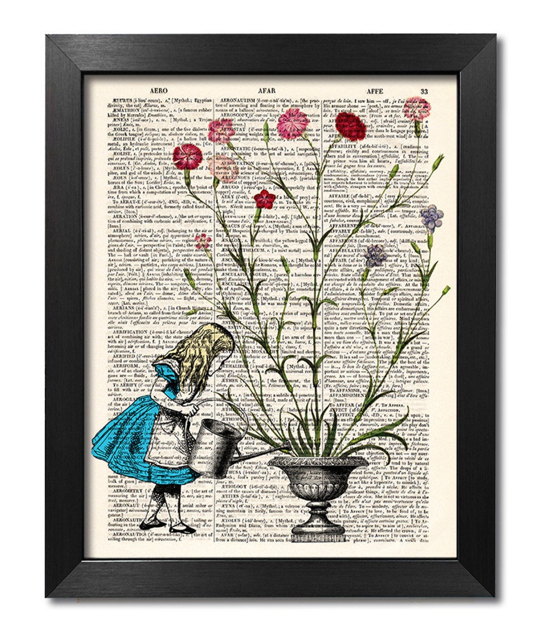 Alice in Wonderland, Dictionary Art Print, Antique Book Page, Wall Art ...