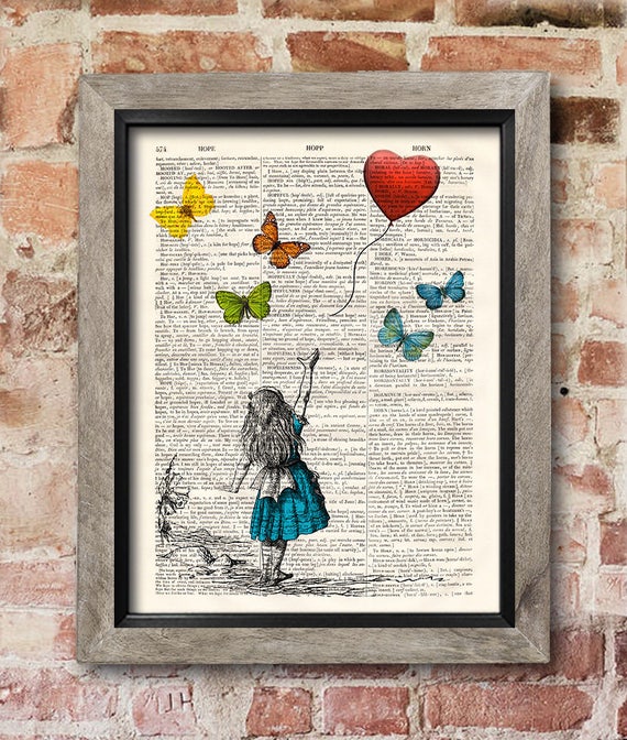 Banksy Art Prints on Antique Dictionary Book Pages, Wall Decor Special  Offer 
