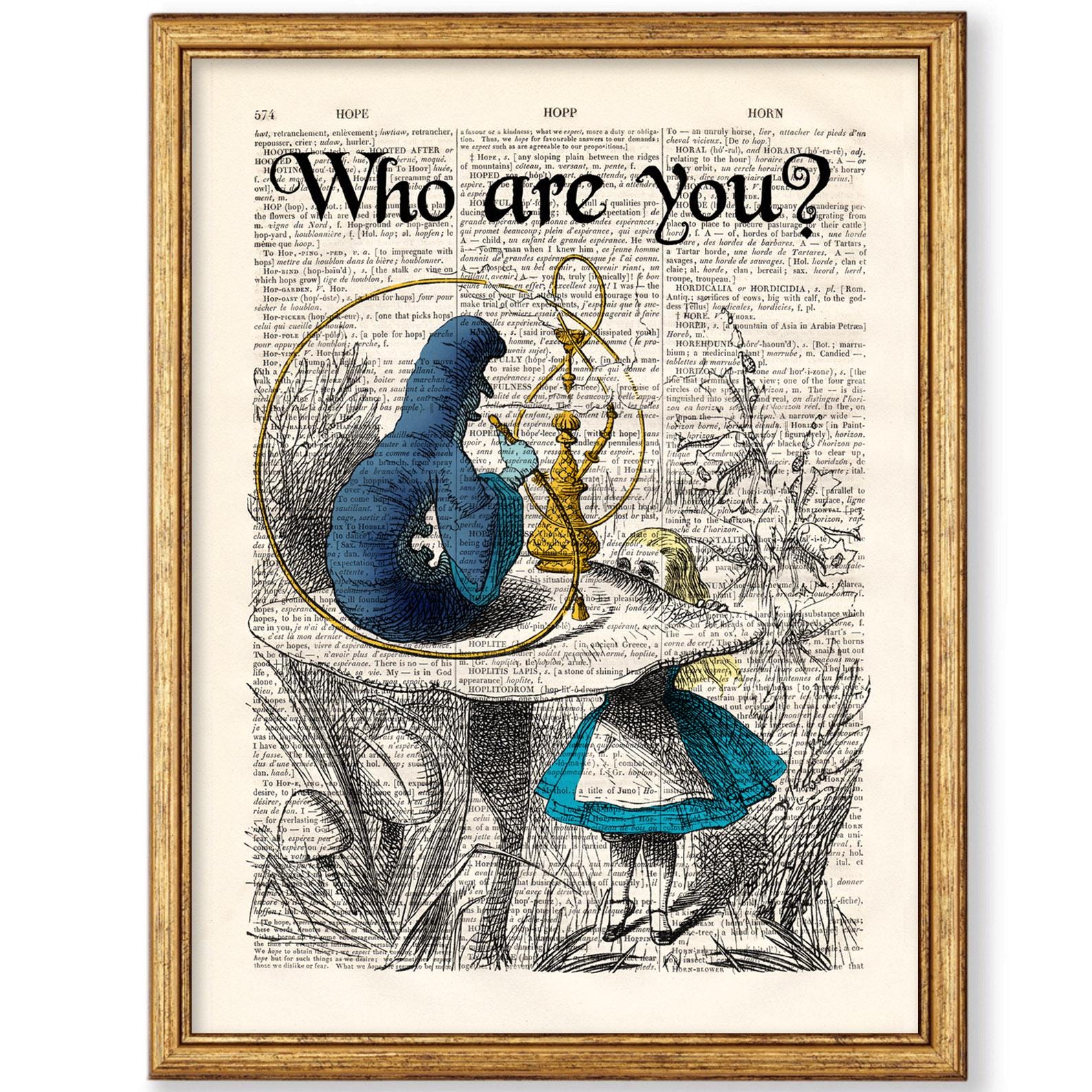 Alice in Wonderland Print, Alice Quote Art, Dictionary Art Print