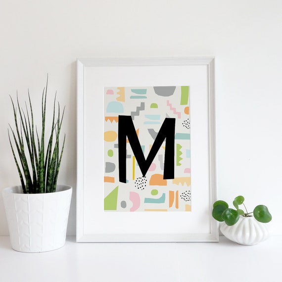 initial prints for nursery