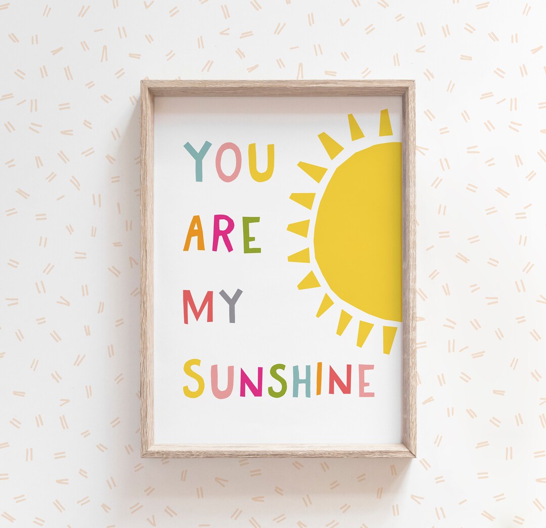 You Are My Sunshine Lyrics - Printable Nursery Watercolor Wall