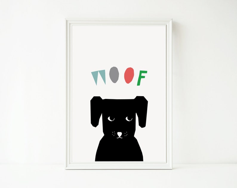 Baby Boy Nursery Animal Wall Decor, Dog Print, Nursery Wall Art, Printable Art, Nursery Decor, Gift for Dog Lover, Baby Shower Gift, PDF image 4