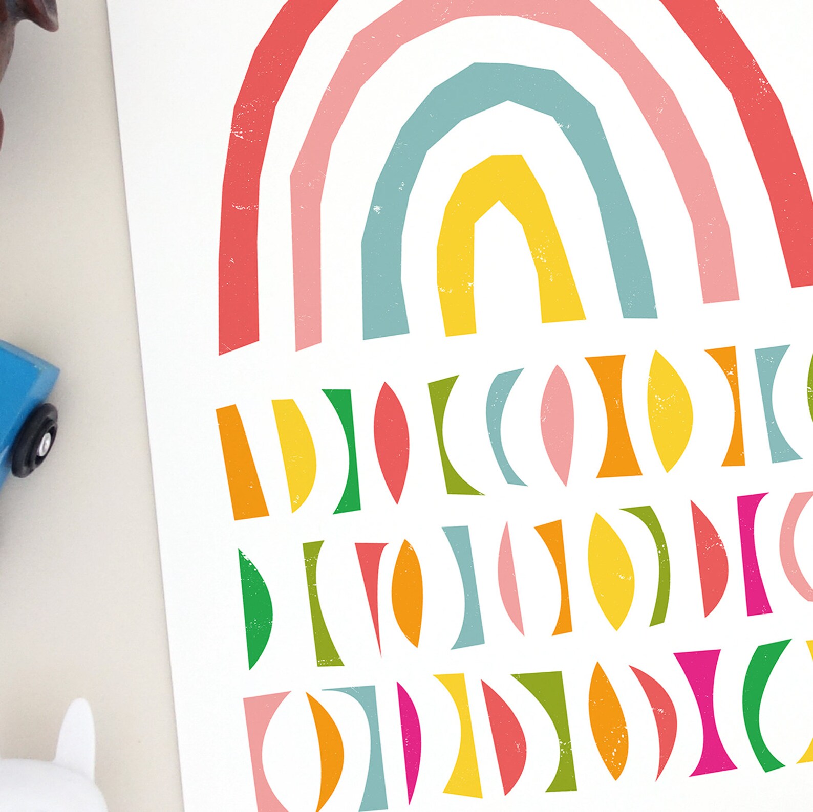 Rain and Rainbow Print Colorful Rainbow Raincloud Wall Art Etsy