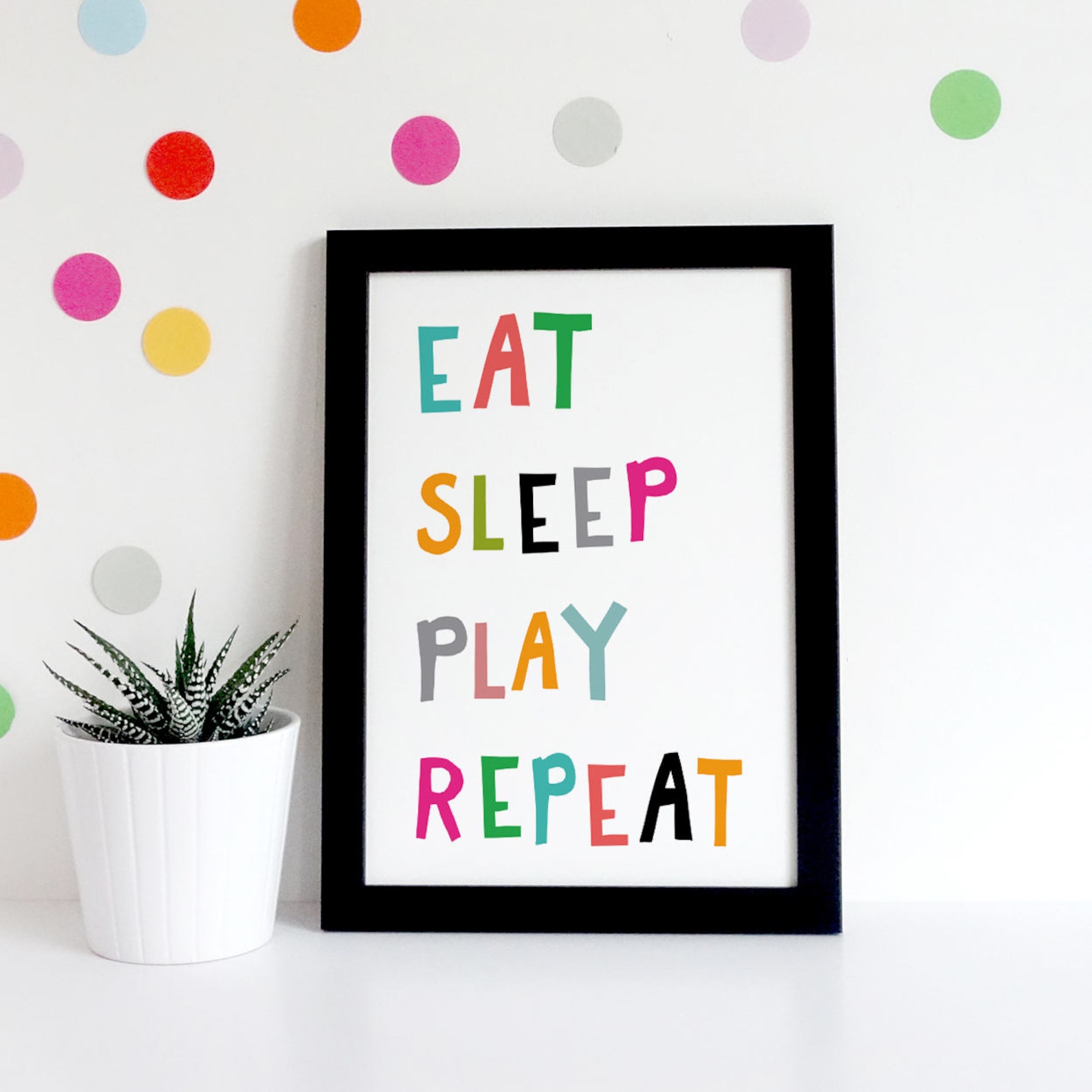Eat Sleep Play Repeat Print, Nursery Art, Printable Wall Art Nursery