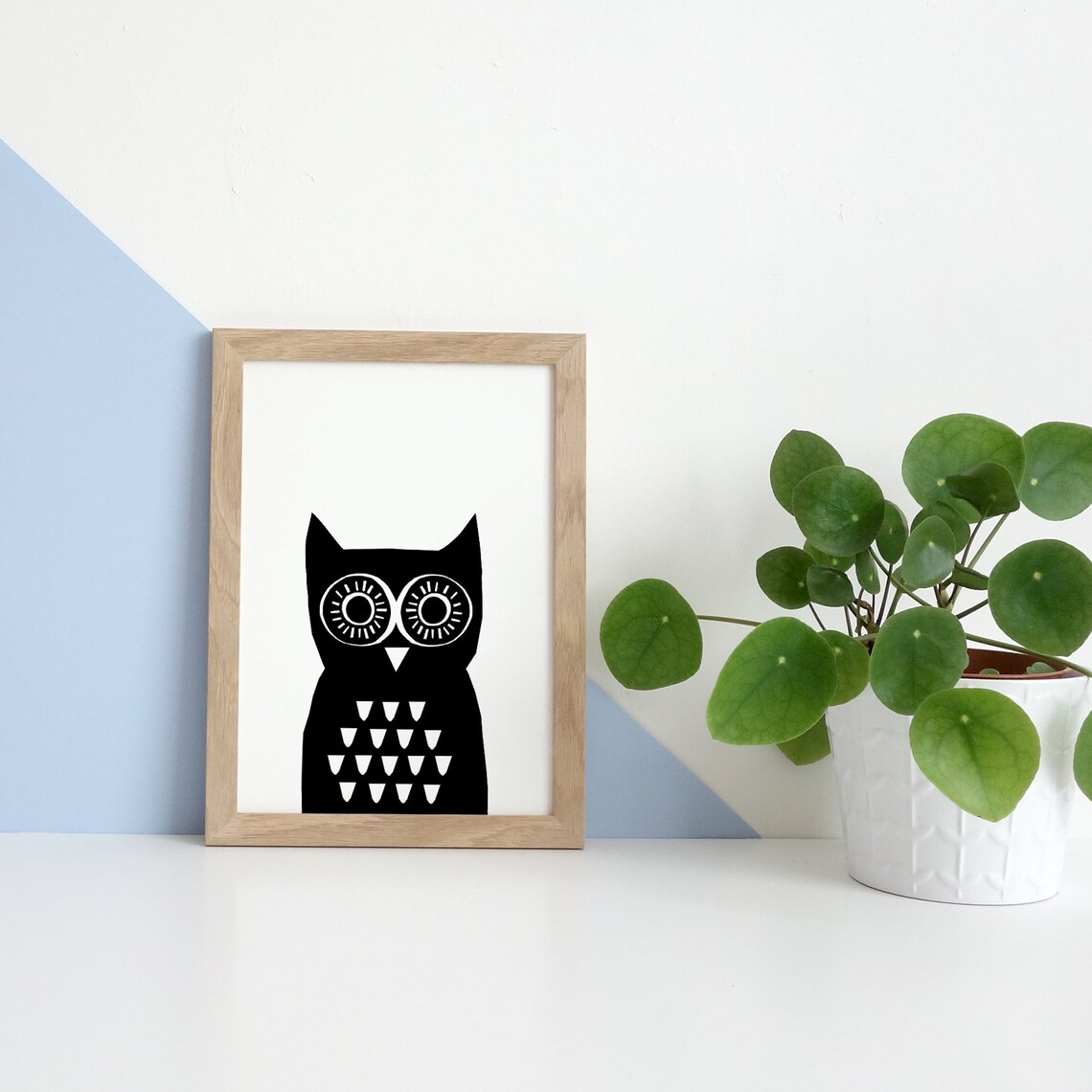 Kids Room Decor Owl Print Black and White Nursery Printable | Etsy