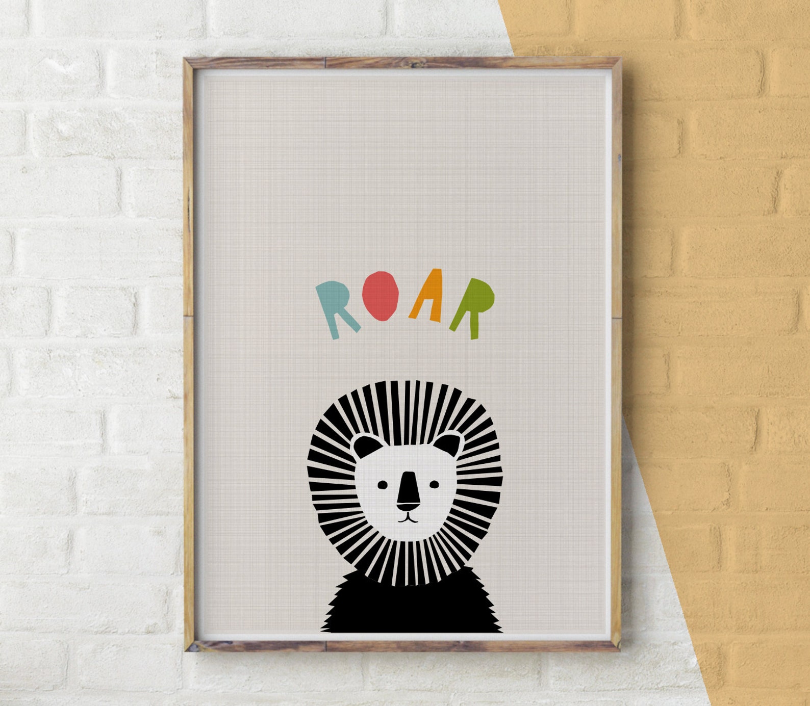 Lion Wall Art Nursery Childrens Wall Art Childrens Decor Etsy