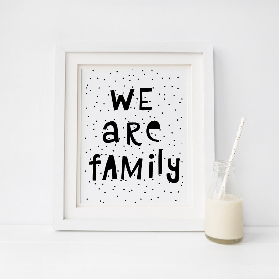 We Are Family Print Family Typography Print Typography Wall - Etsy