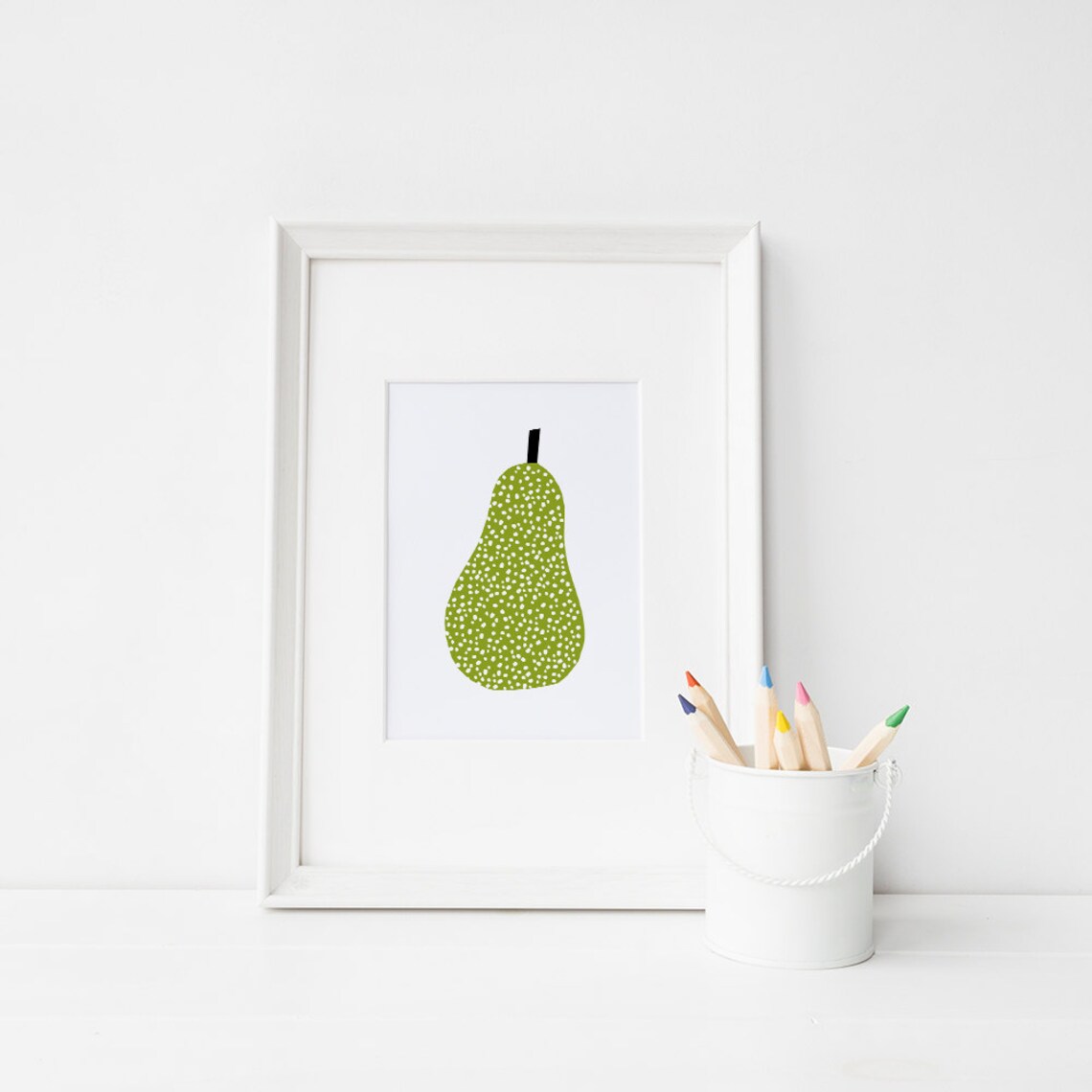 Fruit Print Kitchen Wall Art Food Fruit Printable Pear Etsy