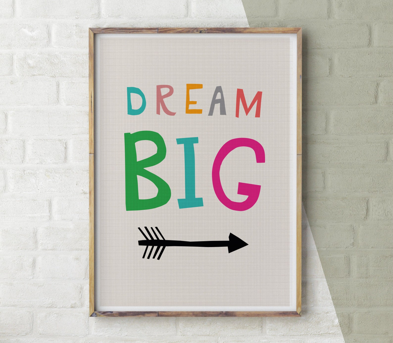 Dream Big Wall Print Wall Art Home Decor Motivational Etsy 日本