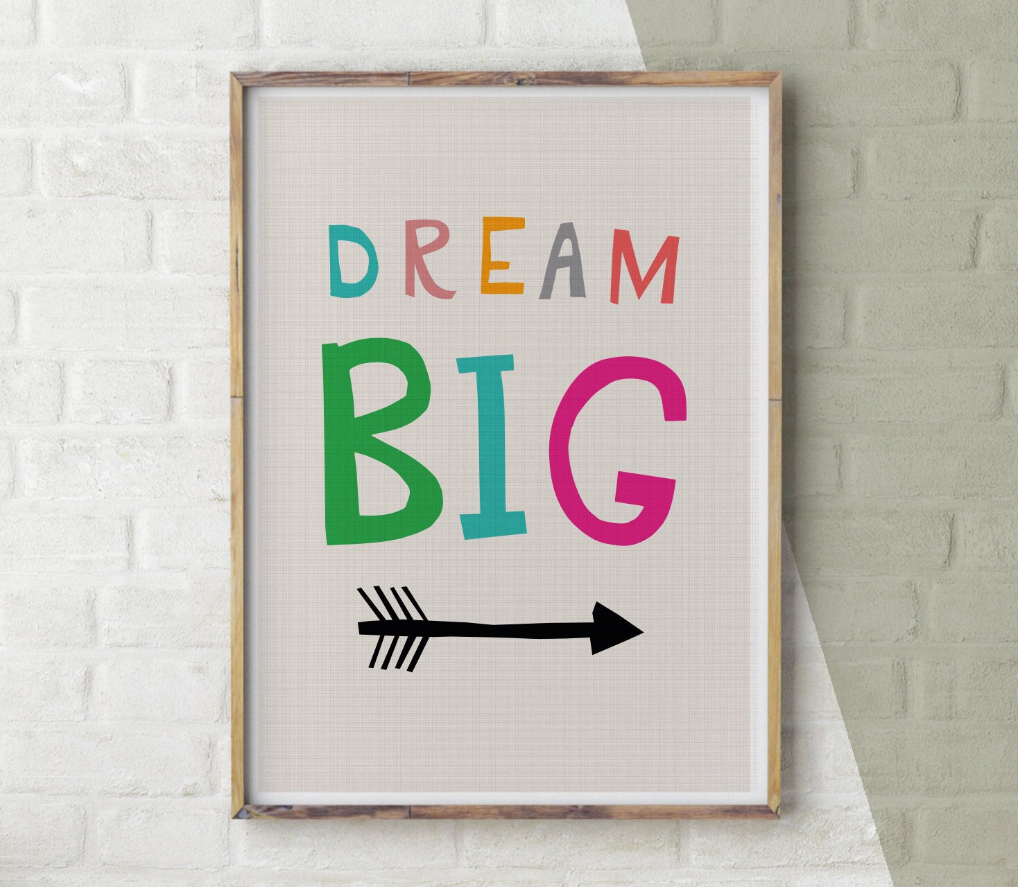 Dream Big Wall Print Wall Art Home Decor Motivational Etsy 日本