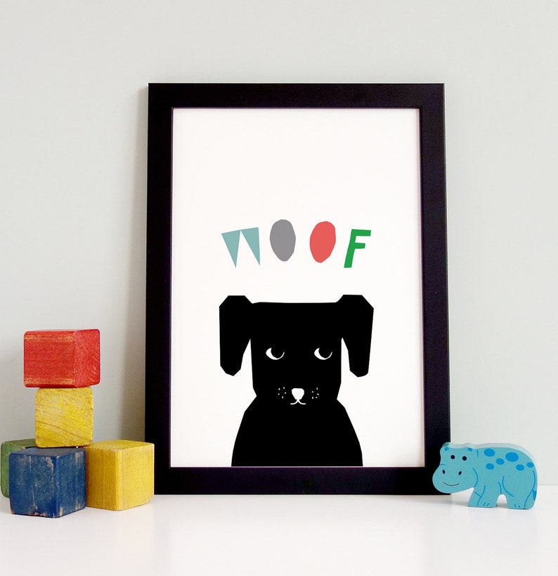 Baby Boy Nursery Animal Wall Decor, Dog Print, Nursery Wall Art, Printable Art, Nursery Decor, Gift for Dog Lover, Baby Shower Gift, PDF image 2