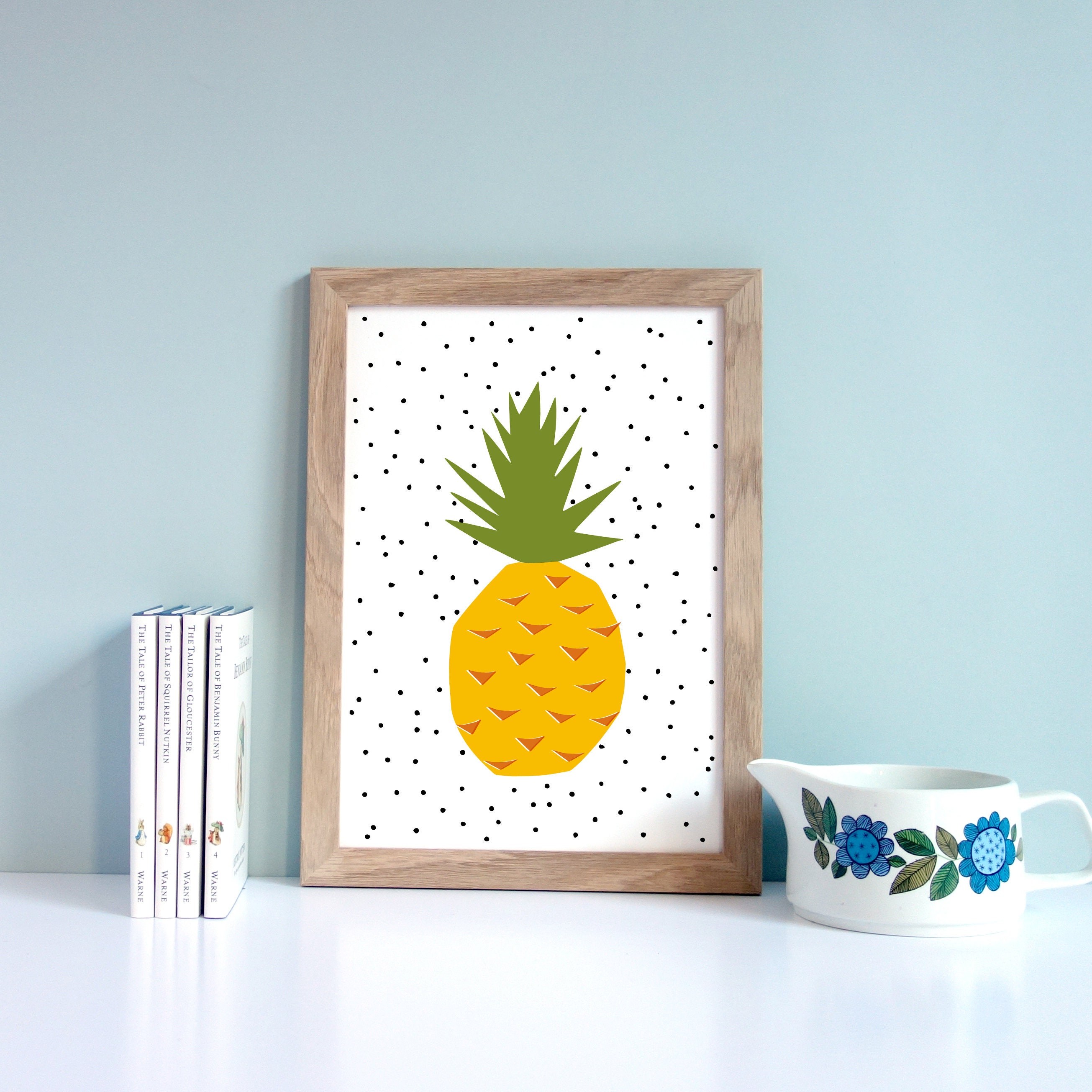 Pineapple Art Instant Download Kitchen Decor Fruit Print 