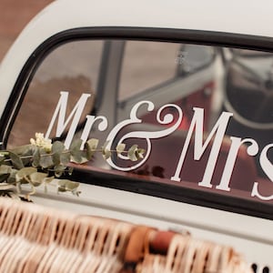 Mr & Mrs Wedding Car Vinyl Decal