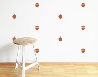 Fall home decor - Wall stickers - Fall decor - Acorns