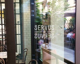 Front door decor - Servus Servus - Door decor - Vinyl Decal