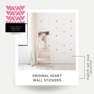 Heart wall decals - Vinyl Wall stickers - 40 hearts