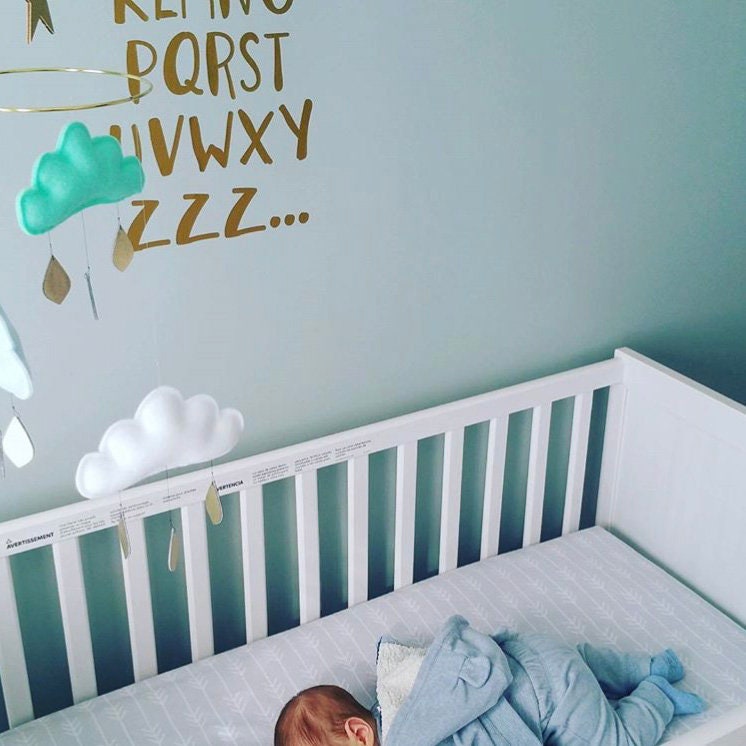 Alphabet Wall Decals Alphabet Wall Art Vinyl Wall Stickers Etsy