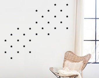 Star wall  decor - stars wall decals - star wall stickers - Set of 48