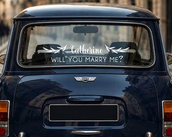 Marriage Proposal Car Decal - Will You Marry Me Vinyl Sticker