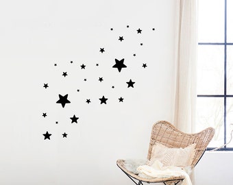 Star wall decals - Various Sizes - Star Vinyl Sticker Set