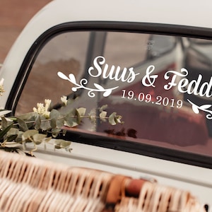 Decalcomanie per decorazioni di nozze primaverili - Decorazione per auto per matrimonio