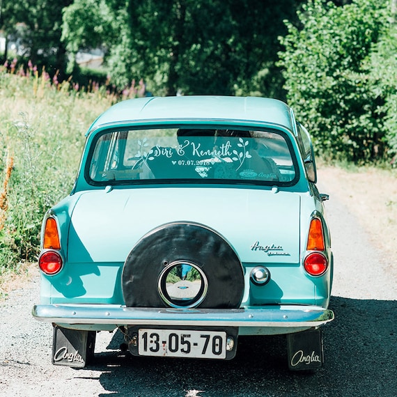 Floral Sticker Car Decoration For Wedding Just Married Car Etsy