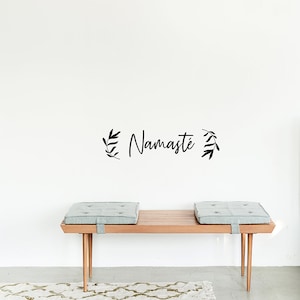 Namaste Decal - Vinyl wall decal - Mantra wall decals - Removable wall decal - Yoga Room Decor - Meditation Room