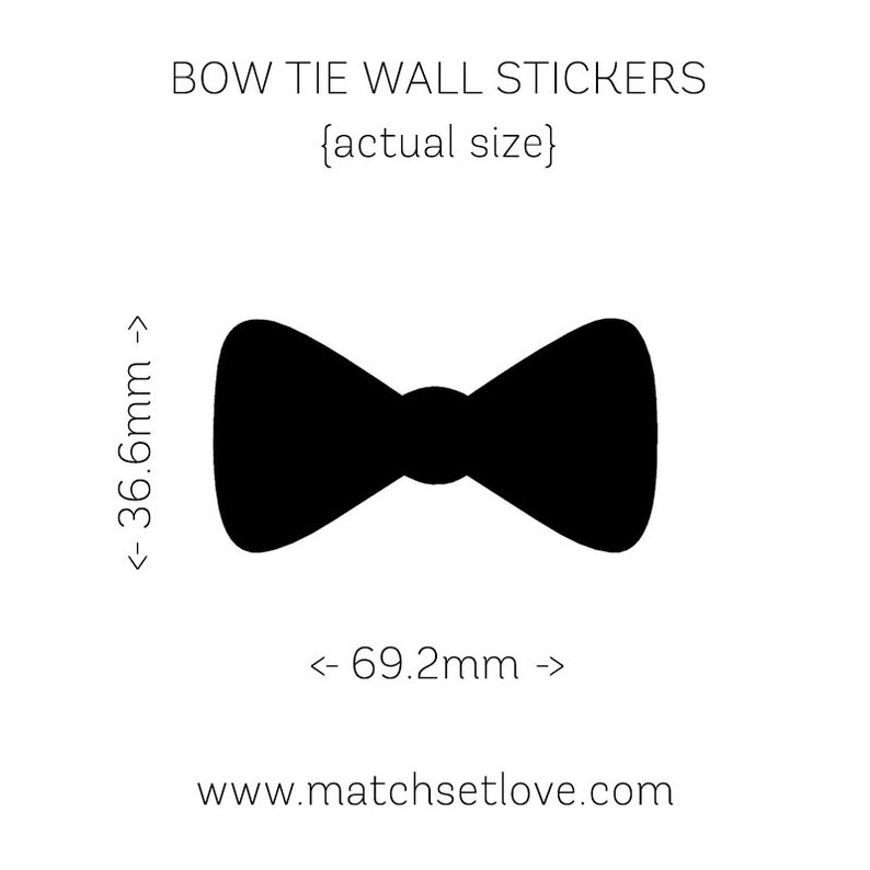 Bow wall decal Nursery wall decals Bow Tie wall sticker Vinyl Wall decals Set of 20 image 5