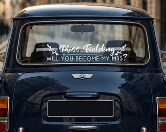 Marriage Proposal Car Decal - Will You Marry Me Sticker