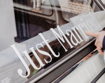 Just Married Car Decal – Wedding Getaway Car Sticker