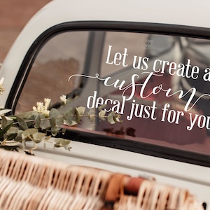 Custom Wedding Car Decal