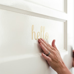Vinyl Door Decals - Hello Sticker - Front door decal - Home decor decal - Vinyl decal