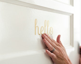 Vinyl Door Decals - Hello Sticker - Front door decal - Home decor decal - Vinyl decal