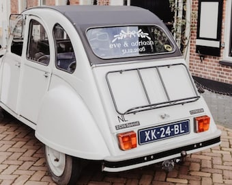 Mistletoe Wedding Car Sticker • Personalized Just Married Decal