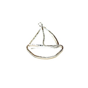 Handmade bookmark sterling silver 925 boat