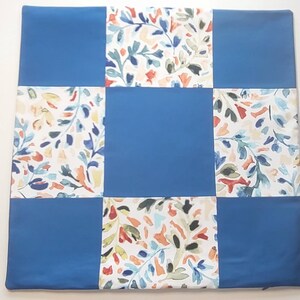 Pretty accent throw pillow cover, fits pillow size 18&quot;x18&quot;. Square pieces in a nice color design, invisible zipper, design on one side only.
