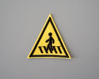 DO NOT ENTER SIGN embroidered PATCH TRAFFIC STREET ROAD SIGN iron-on applique