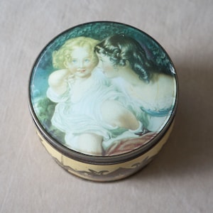 Vintage England Thorne&#39;s Premier Toffee Girls Collectible Metal Tin Sir Thomas Lawrence