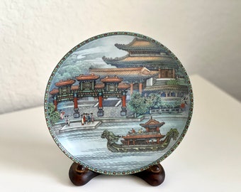 Vintage China Imperial Jingdezhen Summer Palace-hall of Dispelling Clouds Porcelain Plate