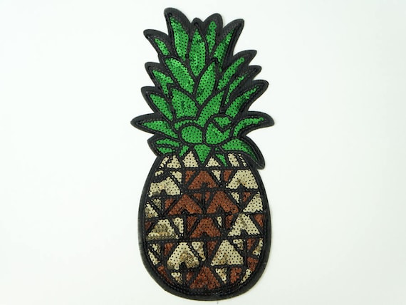 Fruit Pineapple 3/"H Tropical Embroidered Iron On Applique Patch